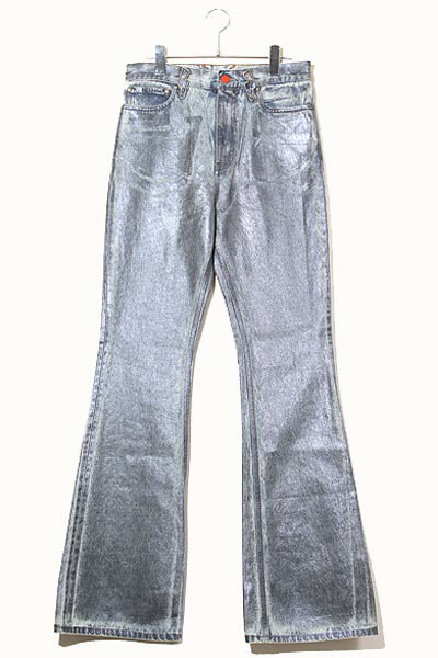 【中古】members of the rage メンバーズ オブ ザ レイジ アシッドウォッシュ フレアジーンズ W28 INDIGO インディゴ /● メンズ 【ベクトル 古着】 250620