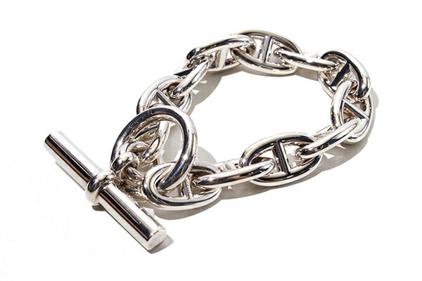 【中古】HERMES エルメス Chaine d'Ancre SV925 シェーヌダンクル GM 12コマ ブレスレット SILVER シルバー Made in France /● メンズ 【ベクトル 古着】 251213