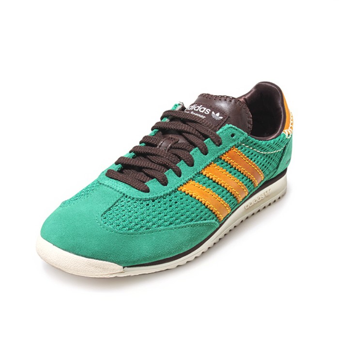 【中古】26珊 adidas × Wales Bonner アディダス ウェールズ・ボナー WB SL72 KNIT SL72 編み物 スニーカー US8 GREEN 緑であること IG0571 /◆ メンズ 【ベクター 古着】 260119