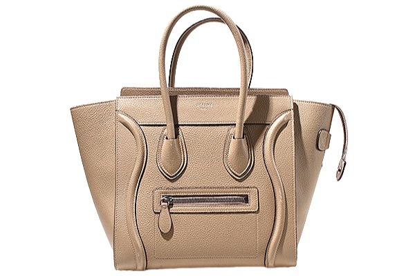 【中古】CELINE セリーヌ ラゲージ マイクロショッパー ドラムドカーフ ハンドバッグ DUNE デューン イタリア製 /●☆ レディース 【ベクトル 古着】 260120