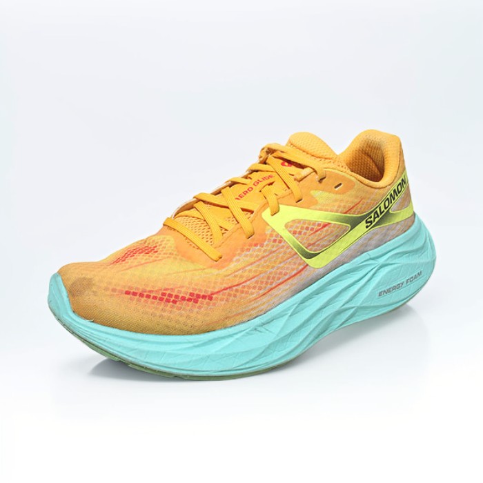 【中古】27cm Salomon サロモン AERO GLIDE エアログライド ランニングシューズ スニーカー US9 ORANGE オレンジ 472797 /◆ メンズ 【ベクトル 古着】 260125