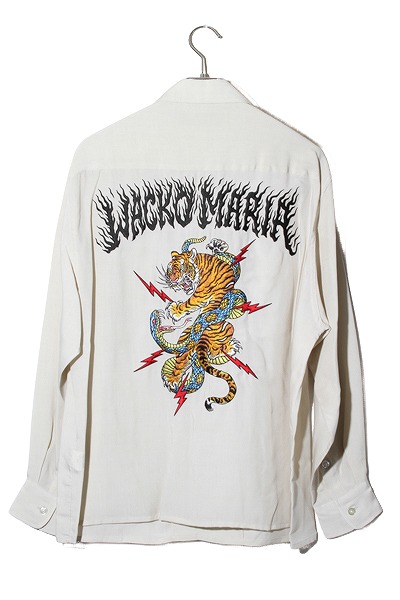 【中古】M 未当て嵌める品 WACKO MARIA ワコマリア TIM LEHI / 50’S SHIRT L/S ( TYPE-1 ) ティム・ロバート・エドワード・リーご機嫌 50sプルオーバー IVORY 象牙色 25FW-WMS-OC11 /■In2 メンズ 【ベクター 古着】 260125