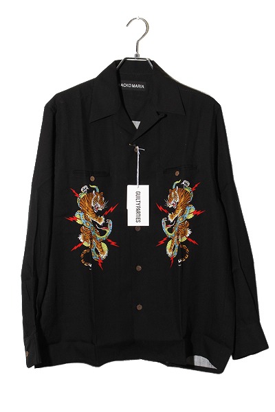 【中古】XL 未当て嵌める品 WACKO MARIA ワコマリア TIM LEHI / HAWAIIAN SHIRT L/S ティム・ロバート・エドワード・リーご機嫌 ハワイアンプルオーバー BLACK 黒いこと 25FW-WMS-HI05 /■In2 メンズ 【ベクター 古着】 260126