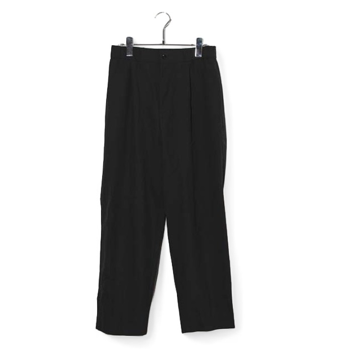 【中古】2024SS ATON エイトン WOOL TROPICAL ルーズフィットパンツ 2 BLACK ブラック PRAGSW0700 /◆ メンズ 【ベクトル 古着】 260203