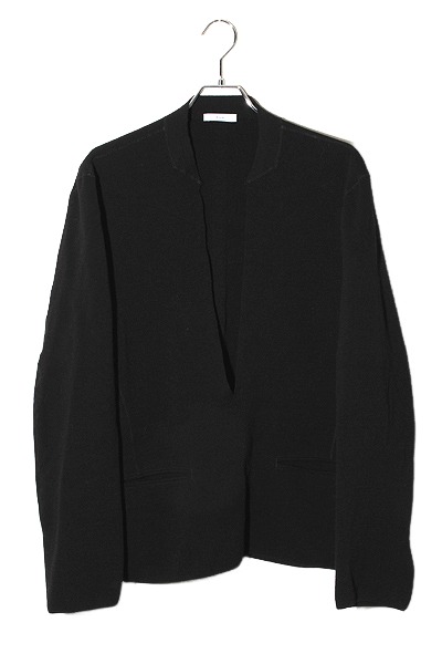 【中古】2023SS Kheiki ケイキ Slit Neck Jacket スリット ネック ニットジャケット BLACK ブラック /◆ メンズ 【ベクトル 古着】 260209