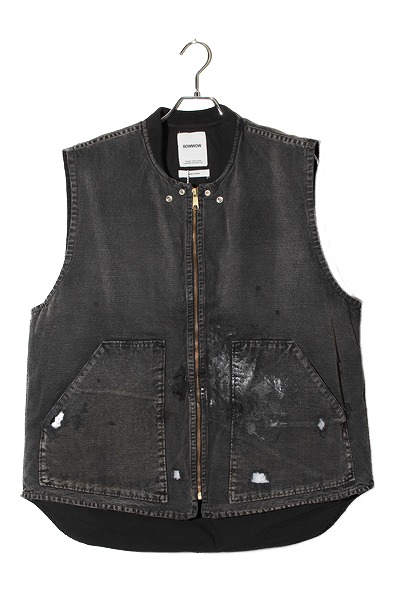 【中古】XL 未当てはめる品 2025FW BOWWOW 船首部 ワウ DUCK VEST AGED ダックベスト エイジド XL AGED BLACK エイジド 黒いこと BW252-DV /■In2 メンズ 【ベクター 古着】 260212
