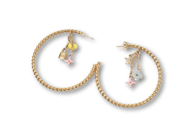【中古】 LOUIS VUITTON ルイヴィトン クレオールスウィートモノグラムピアスGP ピアス(両耳用) M65481 GOLD ゴールド /● レディース 【ベクトル 古着】 260227