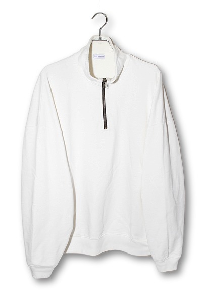 【中古】WILLY CHAVARRIA ウィリー チャバリア OVERSIZED HALF ZIP SWEAT オーバーサイズ ドルマンスリーブ ハーフジップ スウェット トレーナー S WHITE ホワイト /● メンズ 【ベクトル 古着】 260306