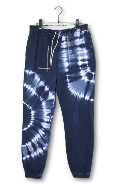 【中古】Sand Water サンドウォーター ORGANIZED RIB EASY PANTS 16oz C.FLEECE w/TIEDYE オーガニック リブ イージーパンツ FREE BLUE ブルー /◆ メンズ 【ベクトル 古着】 260315