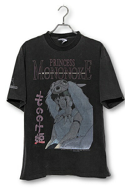 【中古】90's Vintage Hiptrack SPECIAL COTTON STUDIO GHIBLI PRINCESS MONONOKE WILL TO LIVE 90's ヴィンテージ スタジオジブリ 交響組曲 もののけ姫 フェード 半袖 カットソー Tシャツ Grey グレー /● メンズ 【ベクトル 古着】 260404