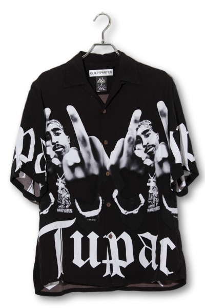 【中古】2023SS WACKO MARIA ワコマリア 2PAC / HAWAIIAN SHIRT ハワイアンシャツ 半袖シャツ M MONO モノクロ ブラック TUPAC-WM-HI01 /● メンズ 【ベクトル 古着】 260408
