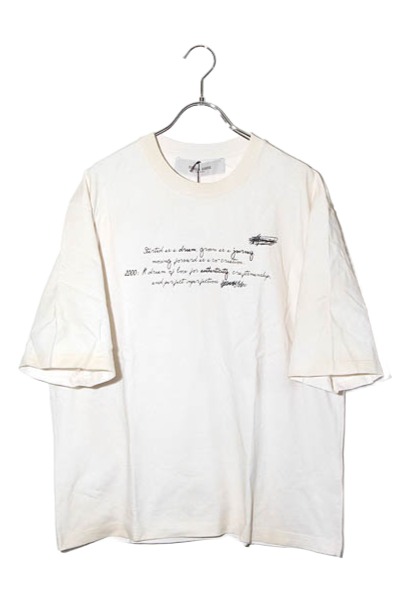 【中古】未使用品 2025SS GOLDEN GOOSE ゴールデングース HANDWRITING PRINT T-SHIRT プリント 半袖 Tシャツ カットソー F WHITE ホワイト 25-070-587-0000-1-0 /◆☆ レディース 【ベクトル 古着】 260409