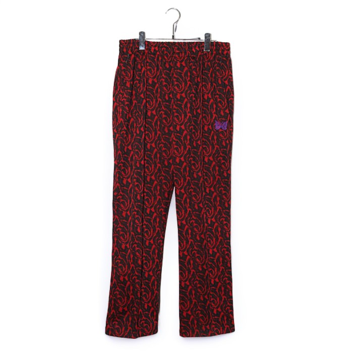 【中古】2023SS Needles × BARACUTA ニードルス ニードルズ バラクータ JACQUARD TROUSER ジャガードトラウザー トラックパンツ L REDレッド BRPAN0028 /● メンズ 【ベクトル 古着】 260415