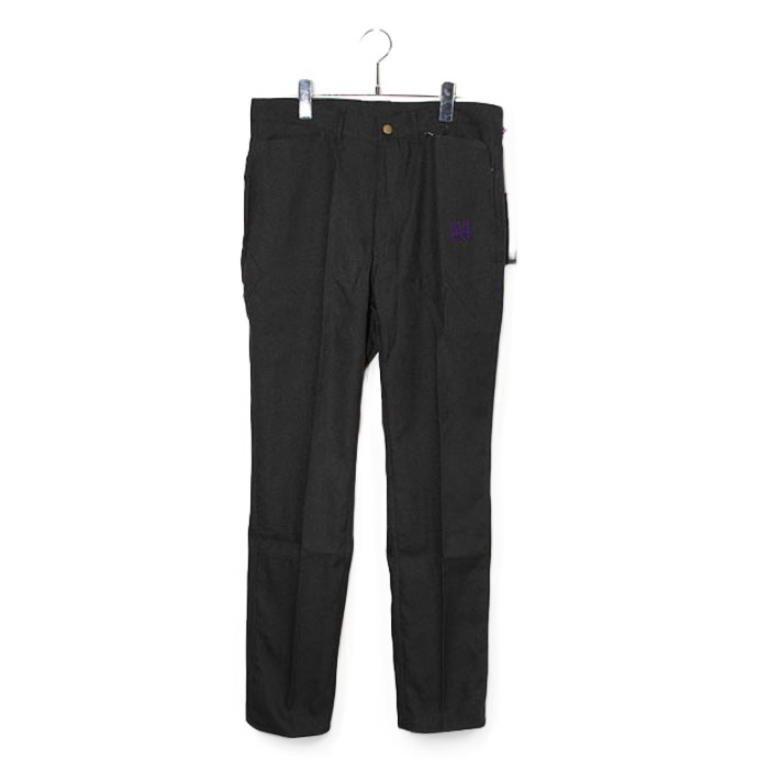【中古】Needles ニードルス ニードルズ Slim Jean - Poly Twill ポリーツイル パピヨン か細いズボン下 スラックス M BLACK 黒いこと MR226 /● メンズ 【ベクター 古着】 260415
