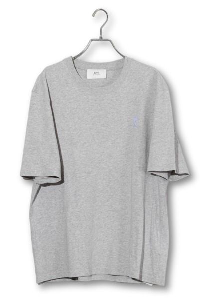 【中古】ami alexandre mattiussi 意中の女 アレクサンドル マテュッシ AMI DE COEUR ハート型ロゴタイプ刺しゅうプルオーバー S Grey 薄墨色 /● メンズ 【ベクター 古着】 260429