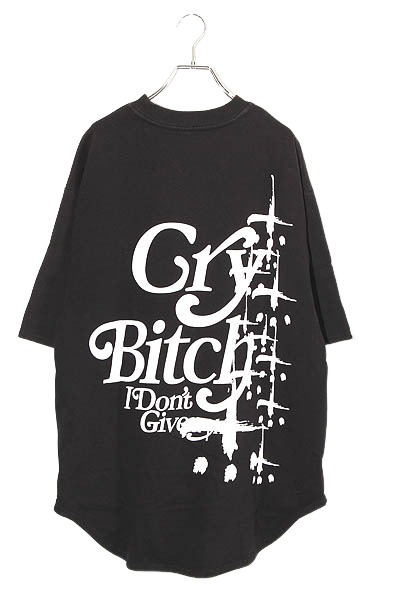 【中古】CVTVLIST カタリスト CRY BITCH TIE TEE SS ROUND クライビッチ うしろ側刷り上げる 労働者の一団のど首 ラウンド ティーシャツ カットソー S BLACK 黒いこと/◆ メンズ 【ベクター 古着】 260504