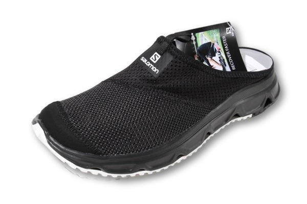 【中古】28糎 未当て嵌める品 Salomon サロモン REELAX SLIDE 4.0 伸び伸びする 横すべり サンダル US10 Black/Ebony/White 406732 /● メンズ 【ベクター 古着】 260504 その他-サンダル