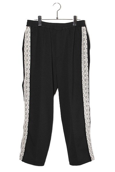 【中古】SASQUATCH fabrix サスクワッチファブリックス LACE TAPE TRACK PANTS スピード競技磁気テープ 貨物自動車ズボン下 M BLACK 黒いこと 24AW-PA9-013 /● メンズ 【ベクター 古着】 260514