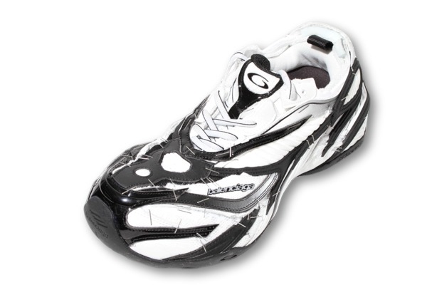 【中古】26.5cm 2026SS BALENCIAGA バレンシアガ SOLELESS SNEAKER ホチキス ソールレス スニーカー シューズ 靴 US7 WHITE BLACK ホワイト ブラック 841506 /● メンズ 【ベクトル 古着】 260515|ベクトル 新都リユース