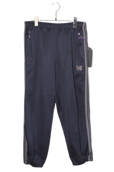 【中古】Needles ニードルス ニードルズ  Zipped Track Pants パピヨン刺しゅう ジップ 貨物自動車 ズボン下 S NAVY 米国海軍 J0226 /● メンズ 【ベクター 古着】 260515