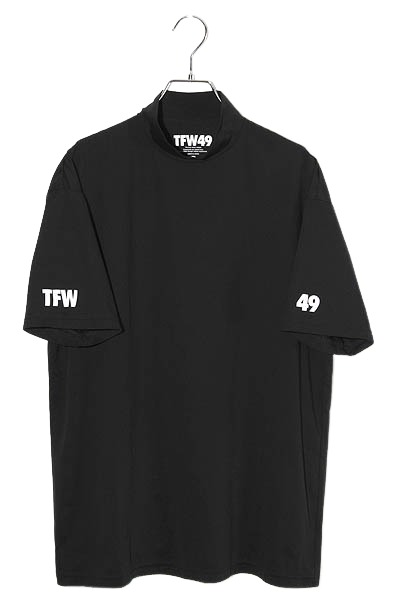 【中古】2022SS TFW49 ティーエフダブリュー49 MOCK-NECK-T ハーフモックネックプルオーバー カットソー L BLACK 黒いこと T102210014 /◆ メンズ 【ベクター 古着】 260519