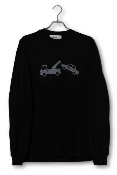 【中古】everyone エブリワン wrecker long sleeve tee shirt レッカー車 ロング衣袂 ティーシャツ カットソー S BLACK 黒いこと EV23-CS10 /● メンズ 【ベクター 古着】 260523