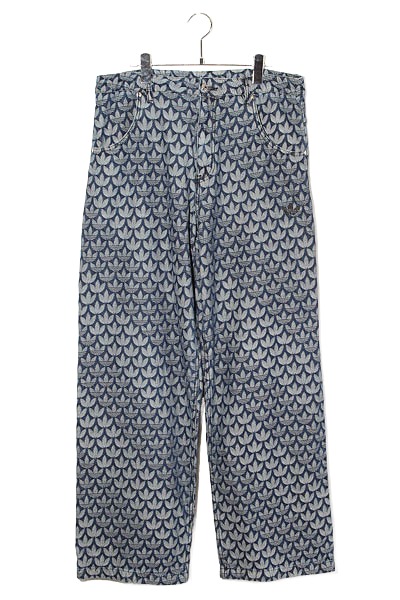 【中古】2026SS adidas originals アディダスオリジナルス Denim Monogram Pants デニム ルーズ モノグラム パンツ 34 INDIGO インディゴ KD0399 /◆ メンズ 【ベクトル 古着】 260525｜ベクトル　新都リユース