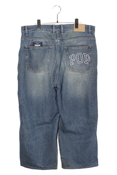 【中古】POP TRADING COMPANY ポップトレーディングカンパニー DRS DENIM PANTS 広広とした ジーンズズボン下 デニム L INDIGO インディゴ /◆ メンズ 【ベクター 古着】 260529