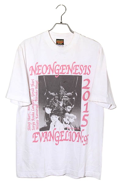 【中古】EVANGELION 95 1St Collection エヴァンゲリオン 0002 T-Shirt 半袖ティーシャツ カットソー M WHITE 白いこと /● メンズ 【ベクター 古着】 260601