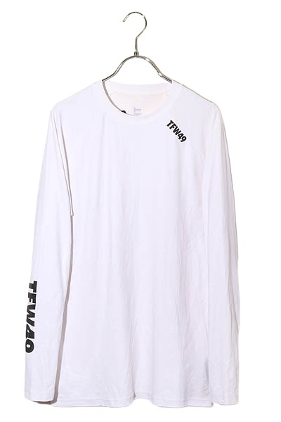 【中古】TFW49 ティーエフダブリュー49 UV BASE LAYER LS UV ベースレイヤー ロング捩り プルオーバー カットソー XL WHITE 白いこと T102310014 /◆ メンズ 【ベクター 古着】 260602