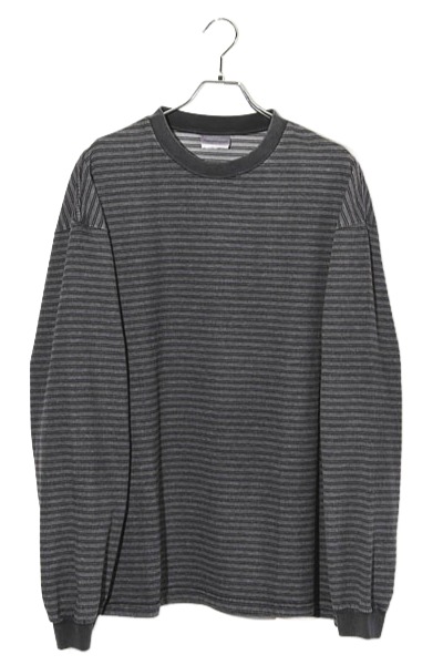 【中古】未当て嵌める品 SandWaterr 砂子お水 ORGANIZED BAGGY TEE LS #2 / C/P JERSEY BORDER 間借り人 長袖ティーシャツ 3 BLACK 黒いこと SW-C0305 /● メンズ 【ベクター 古着】 260605