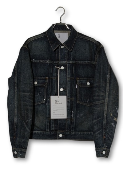【中古】XL 未当て嵌める品 2026SS New Manual ニュー取扱説明書 #001 T-BACK DENIM JACKET ONE-WASHED Tうしろ側 ジーンズ上衣 Gジャン XL D.IDG ダークインディゴ 2026SSJK-YY-0001 /■In2 メンズ 【ベクター 古着】 260610