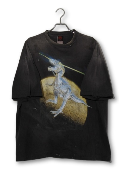 【中古】2025AW 未当て嵌める品 SAINTMICHAEL SAINT Mxxxxxx × Hajime Sorayama 仙マイケル 空山基 SS TEE T-REX 恐竜 プルオーバー カットソー XL BLACK 黒いこと SM-HR1-0000-C76 /● メンズ 【ベクター 古着】 260610