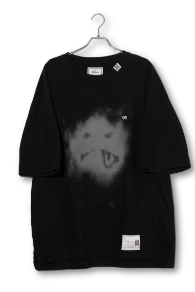 【中古】2024SS Maison MIHARA YASUHIRO 住みか ミハラヤスヒロ SMILY FACE PRINTED TEE 2 含み笑い人間の顔 刷り上げる プルオーバー カットソー 48 BLACK 黒いこと A12TS661 /● メンズ 【ベクター 古着】 260610