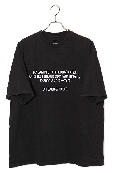 【中古】Graphpaper × BENJAMIN EDGAR グラフペーパー ベンジャミン・エドガー Graph Edgar Paper S/S Oversized Tee オーバーサイズ 半袖Tシャツ カットソー F BLACK ブラック /◆ メンズ 【ベクトル 古着】 260715|ベクトル 新都リユース