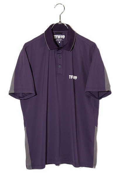 【中古】2022SS TFW49 ティーエフダブリュー 49 BASIC POLO ベーシック 半袖 ポロシャツ カットソー ゴルフウェア L PU×CH purple パープル T102210010 /◆ メンズ 【ベクトル 古着】 260719|ベクトル 新都リユース