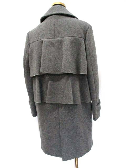 在庫有 中古 カオン Kaon 美品 ウール バックフリル チェスター コート 36 グレー レディース ベクトル 古着 18 ベクトル 新都リユース 新規購入 Www Labclini Com