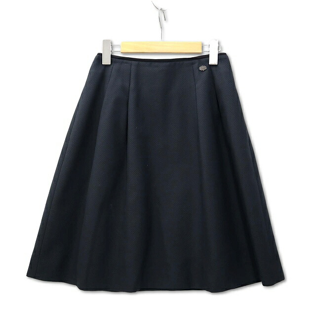 【中古】フォクシー FOXEY LILY BELL コットンピケ リリーベル スカート ブラック 38 (M) レディース 【ベクトル 古着】 250926