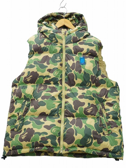 3160様 2XL A BATHING APE エイプ ダウン ベスト カモ 1ST CAMO