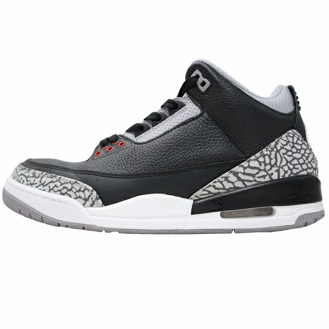 【中古】ナイキ NIKE 28.5糎 AIR JORDAN 3 RETRO OG BLACK CEMENT (2018) エアジョーダン3 レトロ OG 黒いことセメント質 2018 スニーカー US10.5 854262-001 メンズ 【ベクター 古着】 251201