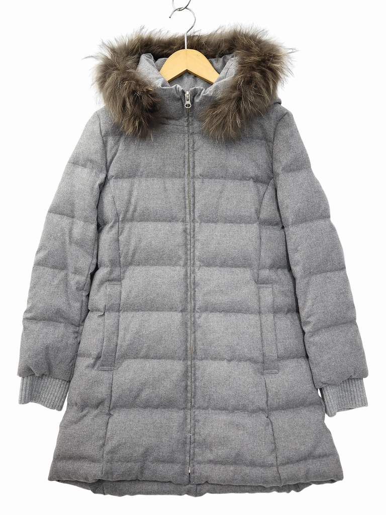 【中古】23区 オンワード樫山 LIMONTA 3way ファー フーディー ダウンコート 38(M) GRAY(グレー) 秋冬 レディース 【ベクトル 古着】 251229