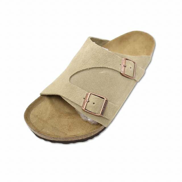 【中古】未使用品 ビルケンシュトック BIRKENSTOCK 0050461 Zurich チューリッヒ スエードレザー サンダル 42(27cm) TAUPE(トープ) メンズ 【ベクトル 古着】 260125