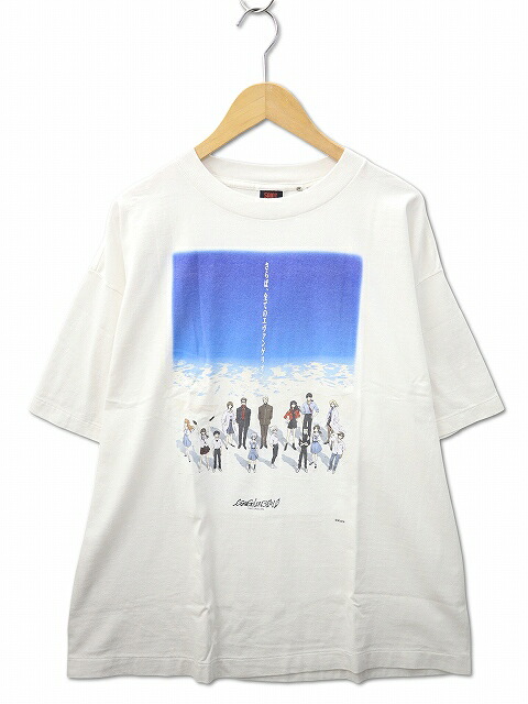 【中古】未使用品 SAINT MICHAEL×EVANGELION セントマイケル×エヴァンゲリオン 2025SS SS TEE クルーネック プリント 半袖 Tシャツ XL WHITE/BLUE(ホワイト/ブルー) メンズ 【ベクトル 古着】 260202