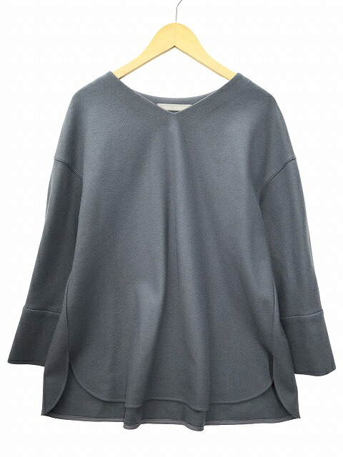 【中古】セオリーリュクス theory luxe STAGE MIZUKI プルオーバー Vネック カットソー 38(M) GRAY(グレー) 秋冬 レディース 【ベクトル 古着】 260223