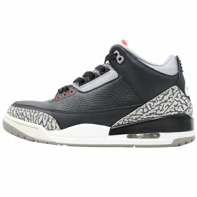 【中古】ナイキ NIKE 28.5糎 AIR JORDAN 3 RETRO OG Black Cement 2018 エアジョーダン3 レトロ OG 黒いことセメント質 2018 スニーカー US10.5 854262-001 メンズ 【ベクター 古着】 260302