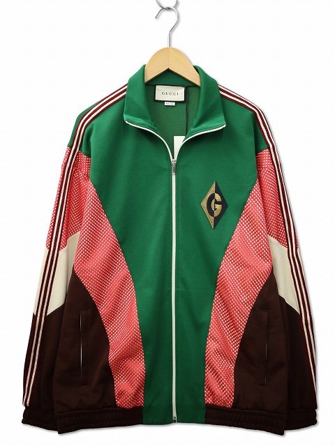 【中古】グッチ GUCCI 587372-XJBOJ オーバーサイズ トラックジャケット ジャージ S MULTI COLLAR(マルチカラー) メンズ 【ベクトル 古着】 260305｜ベクトル　新都リユース