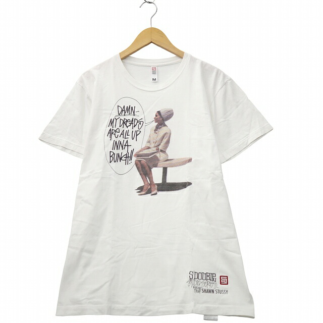 【中古】エスダブル S/DOUBLE × Def Jam デフ ジャム クルーネック 半袖 グラフィック Tシャツ M WHITE ホワイト メンズ 【ベクトル 古着】 260309