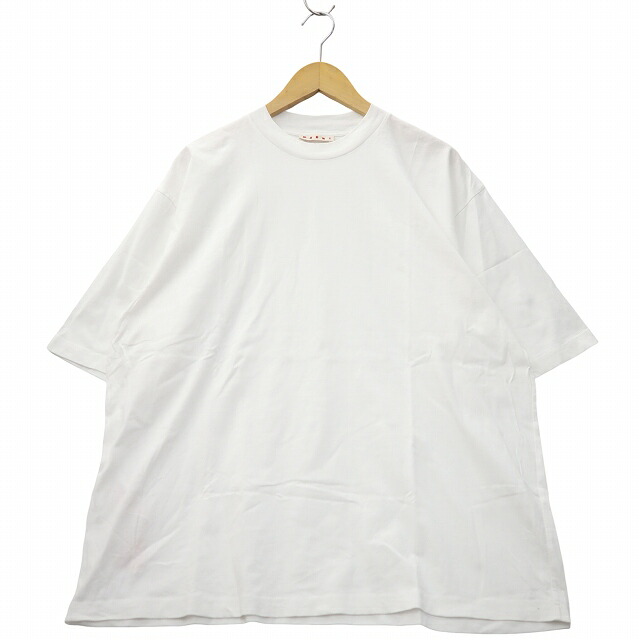 【中古】マルニ MARNI コットン クルーネック S/S カットソー Tシャツ 52 WHITE ホワイト HUMU0223X2 UTCZ68 メンズ 【ベクトル 古着】 260320