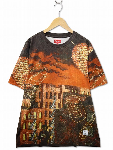 【中古】Supreme×Martin Wong シュプリーム×マーティン ウォン Ridge Street S/S Top クルーネック プリント 半袖 Tシャツ XL MULTI(マルチ) メンズ 【ベクトル 古着】 260328