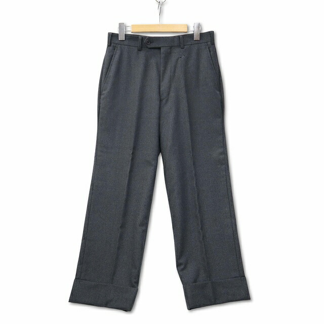 【中古】ブルックスブラザーズ BROOKS BROTHERS ウール100％ 裾ダブル ノータック スラックス ロングパンツ グレー 30(76.5) メンズ 【ベクトル 古着】 260331 5,840円